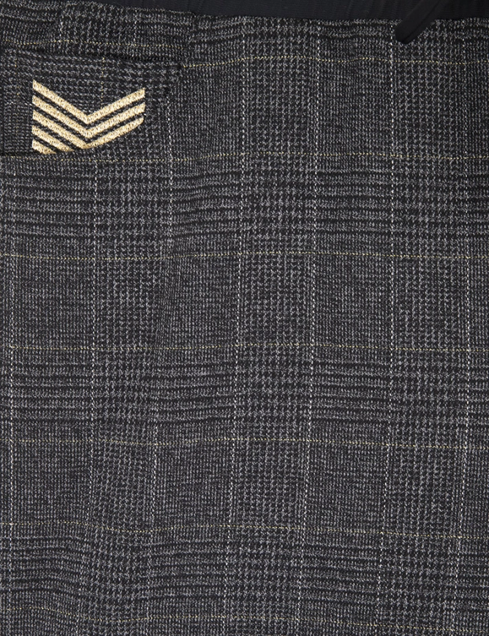 HBT Pantalon Large MARLEY Prince de Galles Noir - 2