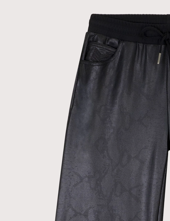 HBT Pantalon Large MARLEY Snake Noir