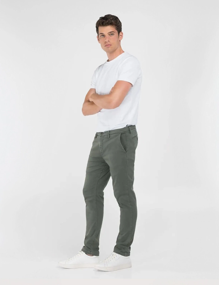 REPLAY Chino Homme Zeumar Hyperflex Military Green - 2
