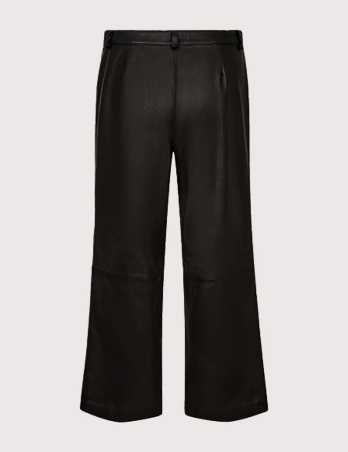MOS MOSH Pantalon en Cuir Como Noir