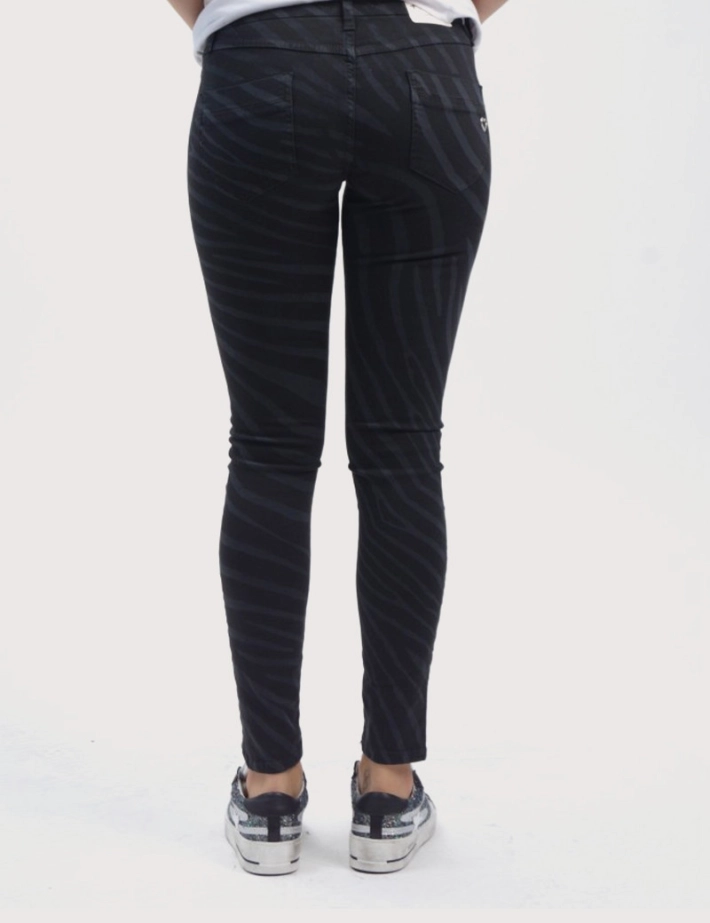 PLEASE Pantalon Skinny Zip Zébré - 2