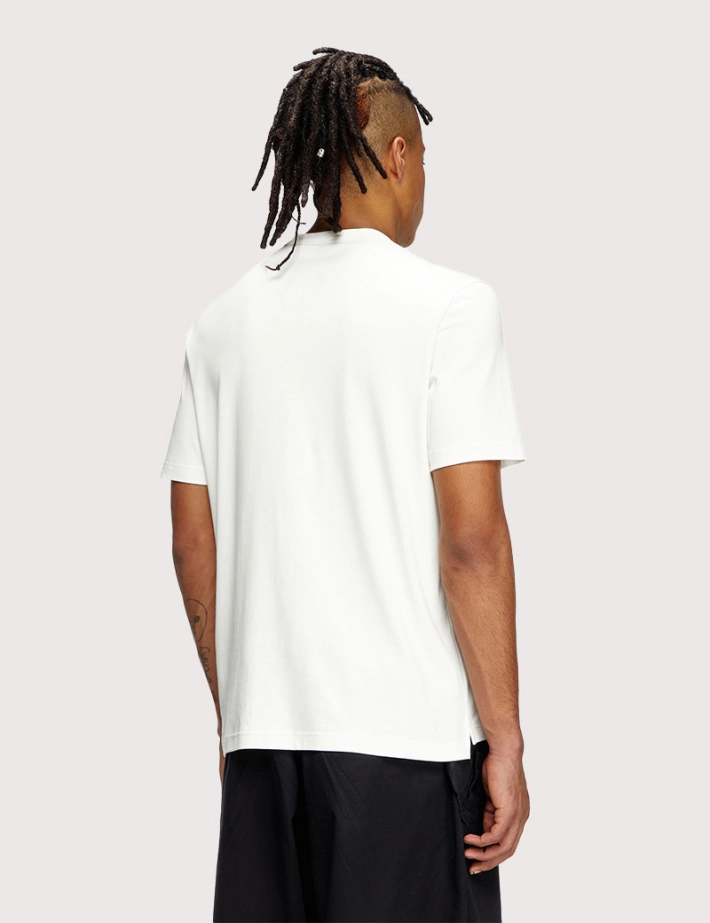 DIESEL T-Shirt Homme Manches Courtes Uni Blanc Adjust R17 - 3