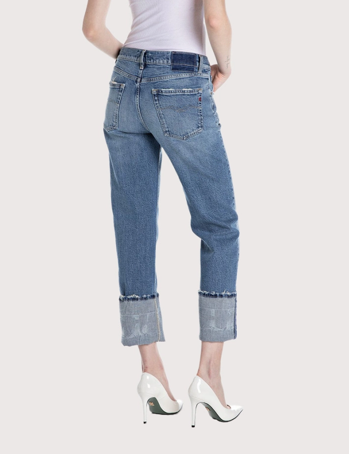 REPLAY Jean Femme Coupe Droite Revers Akeme 885 - 3