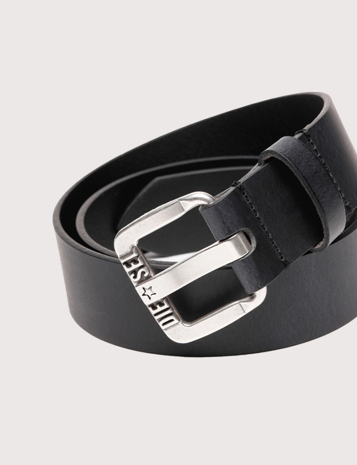 Ceinture Homme Boucle Argentée Logo B Star DIESEL