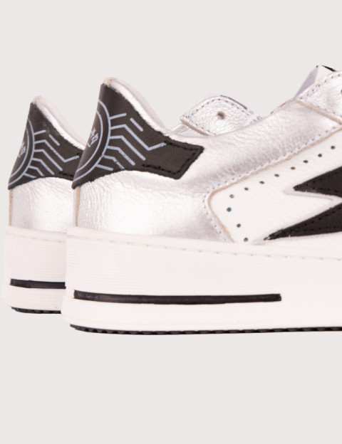 SEMERDJIAN Baskets Noubar Basses Cuir Argent Cuir Blanc 10497 SS25 - 4