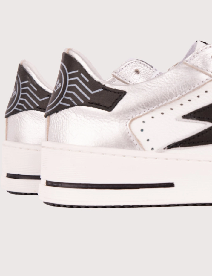 SEMERDJIAN Baskets Noubar Basses Cuir Argent Cuir Blanc 10497 SS25 - 4
