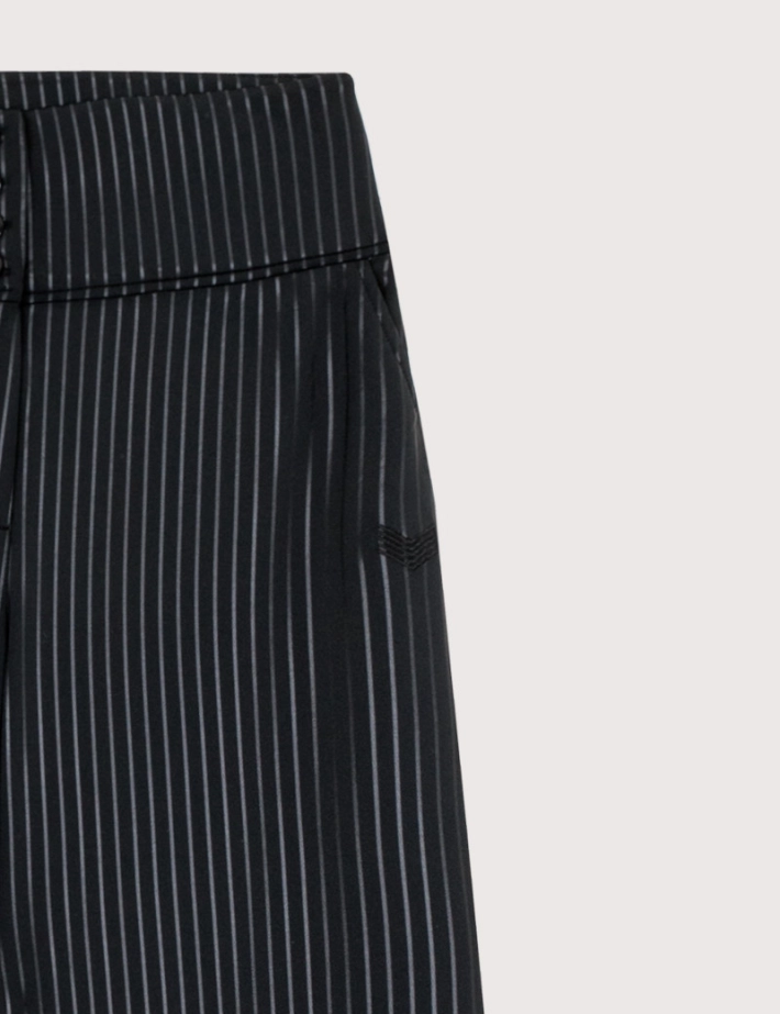 HBT Stripes | BROOK Pantalon Large Noir - 2