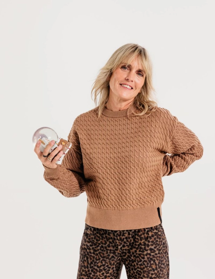 HBT Transversal | Eliott Pull Femme Col Rond Camel - 4