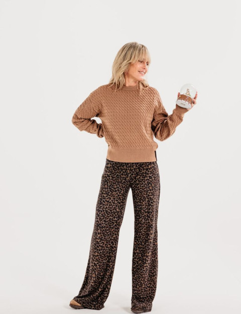 HBT Transversal | Eliott Pull Femme Col Rond Camel - 3