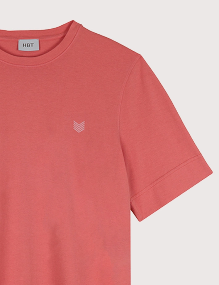 HBT CHROMATICS | Coton LUIGI Tshirt Col Rond Corail - 2