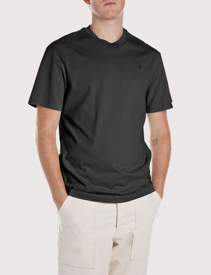 REPLAY T-Shirt Homme Manches Courtes Relaxed Noir