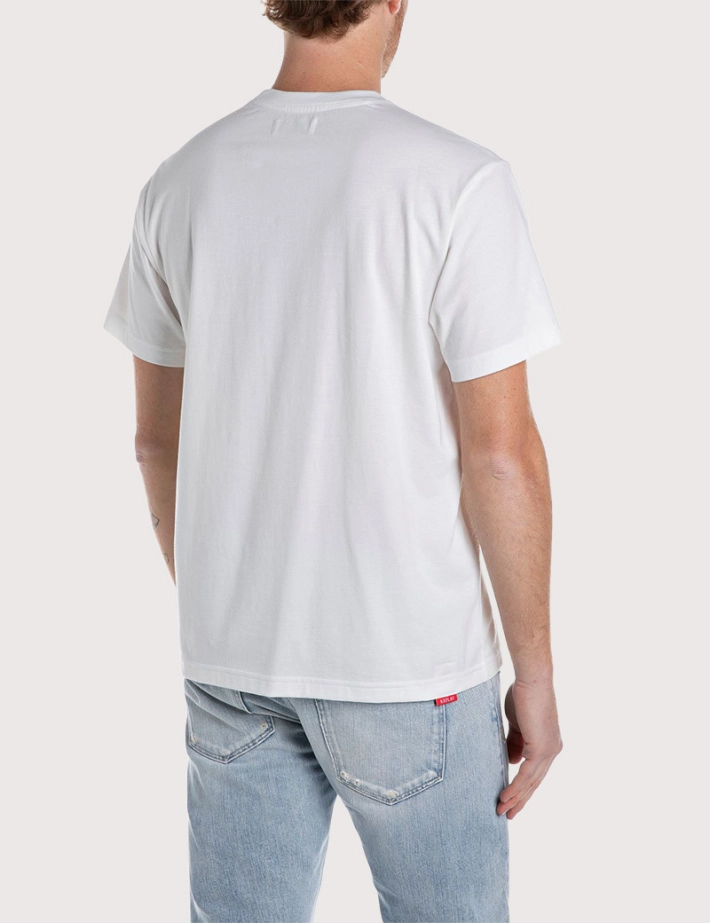 REPLAY T-Shirt Homme Manches Courtes Regular Blanc