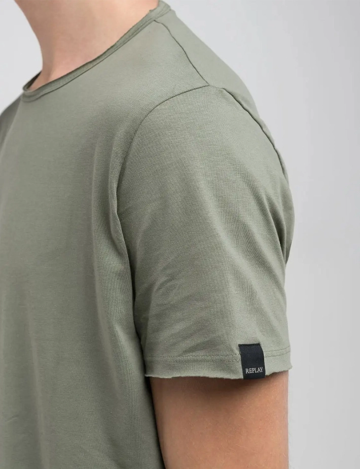 REPLAY T-Shirt Homme Manches Courtes Regular New Kaki - 2