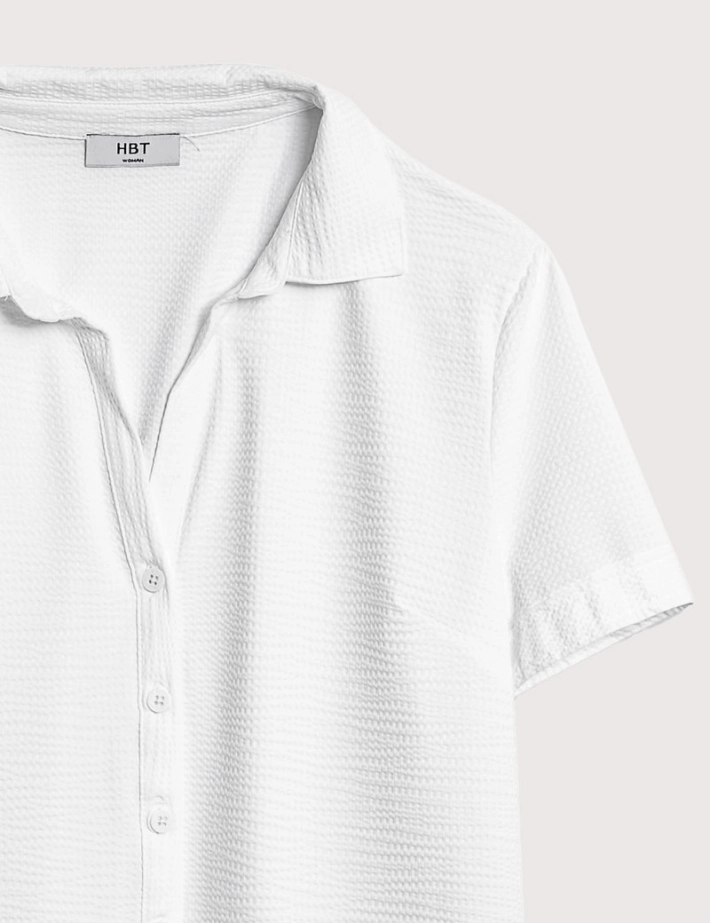 HBT SUMMER CHIC | Waffle LUNA Chemise Blanc - 2