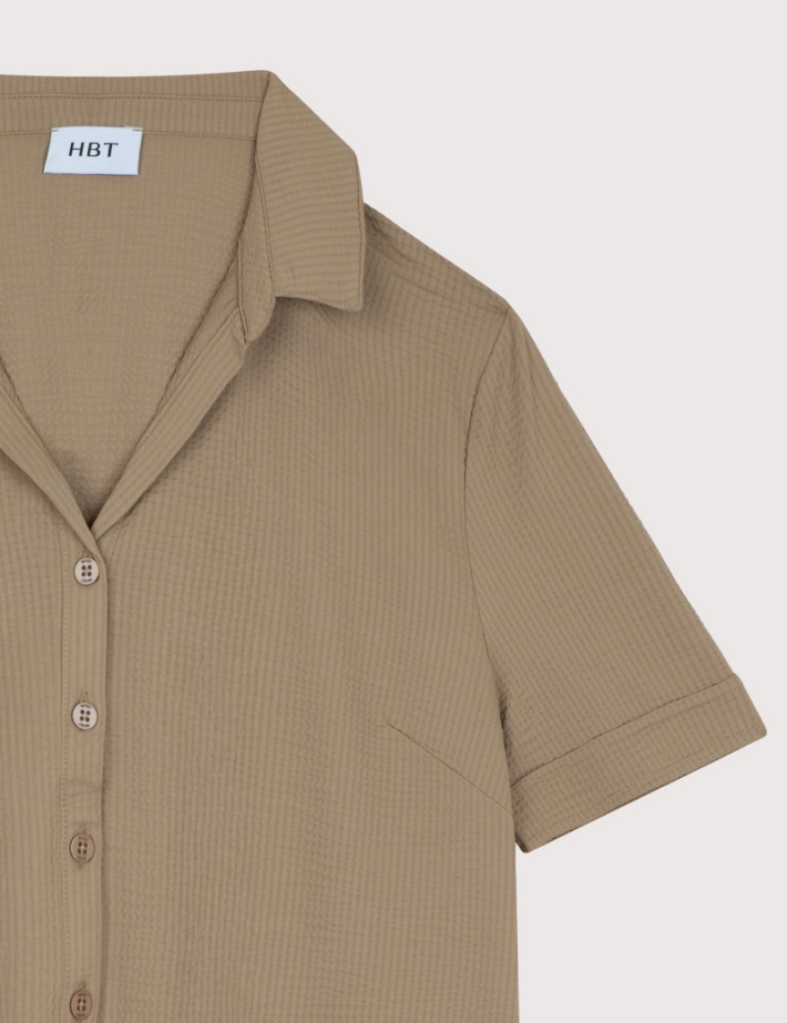 HBT SUMMER CHIC | Waffle LUNA Chemise Beige - 2