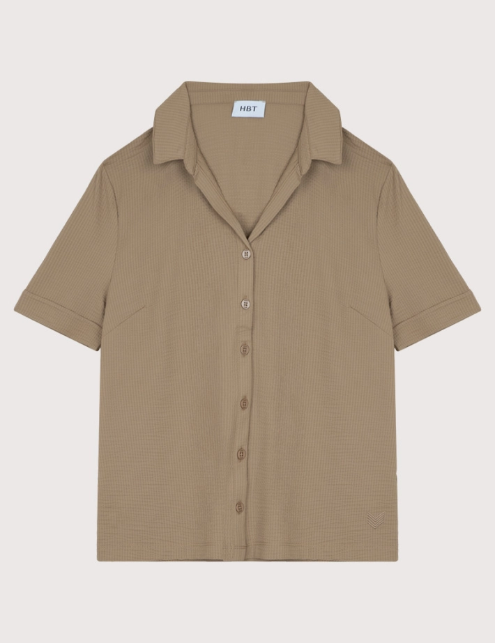 HBT SUMMER CHIC | Waffle LUNA Chemise Beige
