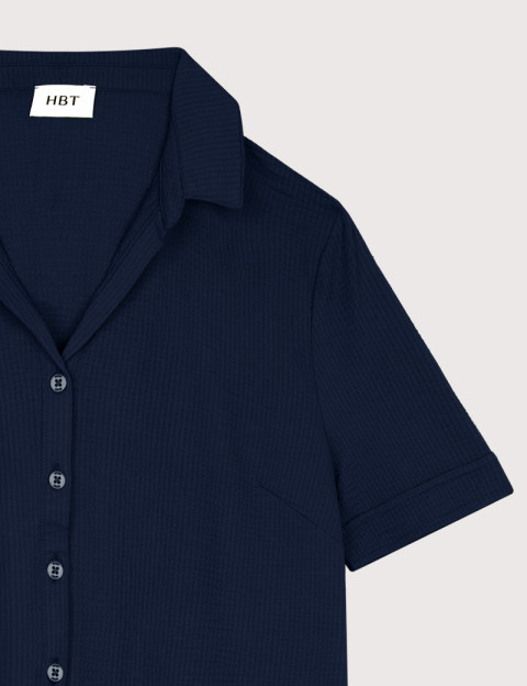 HBT SUMMER CHIC | Waffle LUNA Chemise Marine - 2