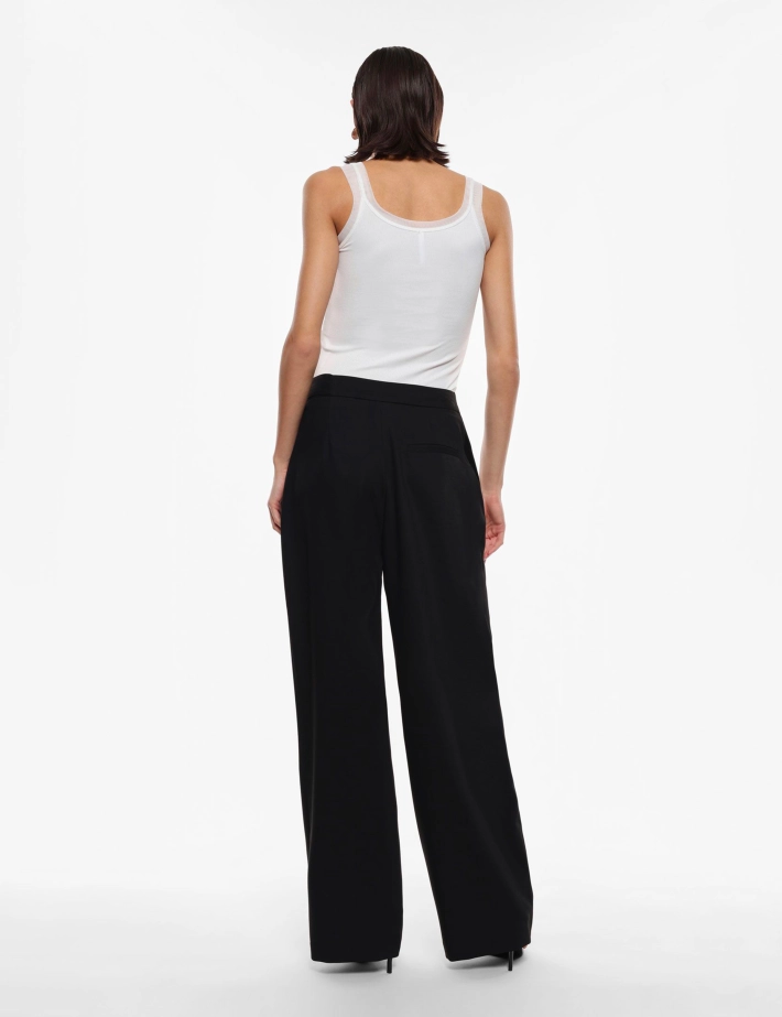 IMPERIAL Pantalon Femme Large Fermeture Cache Cœur Noir - 3