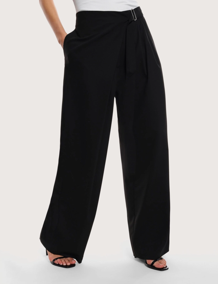 IMPERIAL Pantalon Femme Large Fermeture Cache Cœur Noir - 2