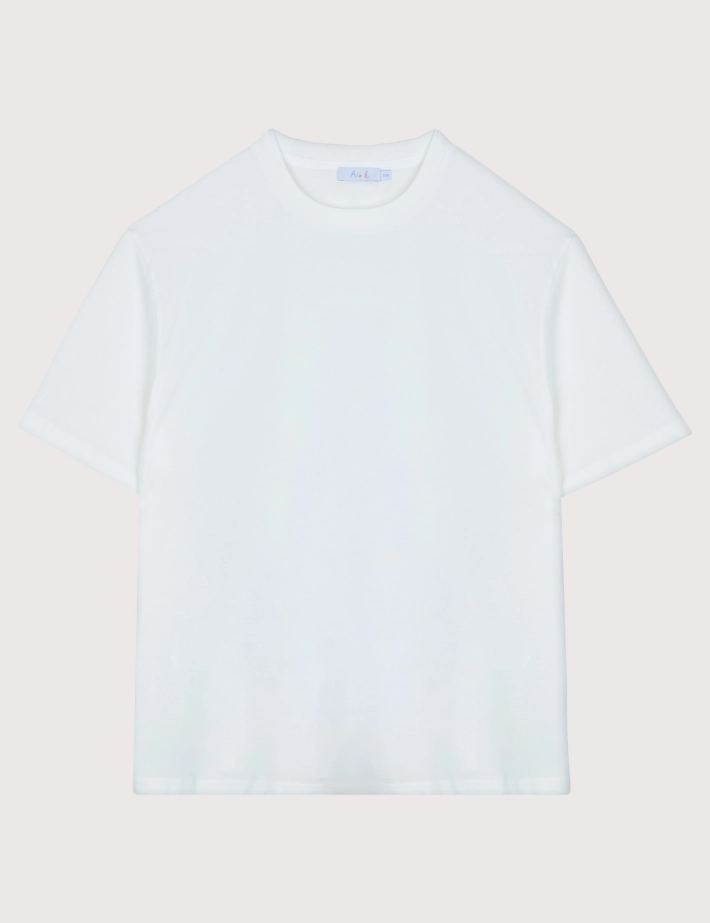 Adoré T-shirt Femme Oversize Dessin au Dos Carmen Ecru