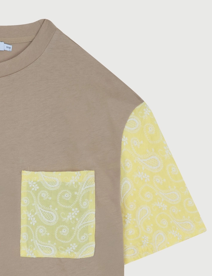 Adoré T-shirt Joan Imprimé Cachemire Jaune Citron - 2