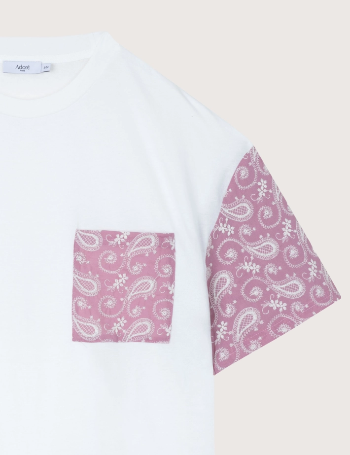 Adoré T-shirt Joan Imprimé Cachemire Rose - 2