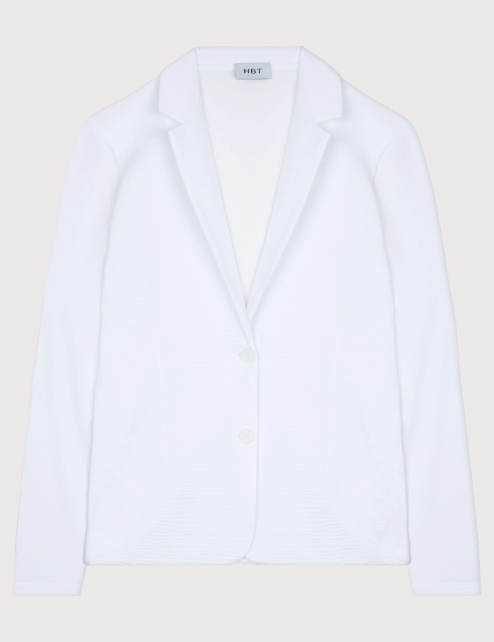 HBT SUMMER CHIC | Waffle SHIRLEY Veste Blanc