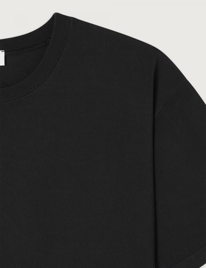 American Vintage T-Shirt Droit Femme Noir - 2
