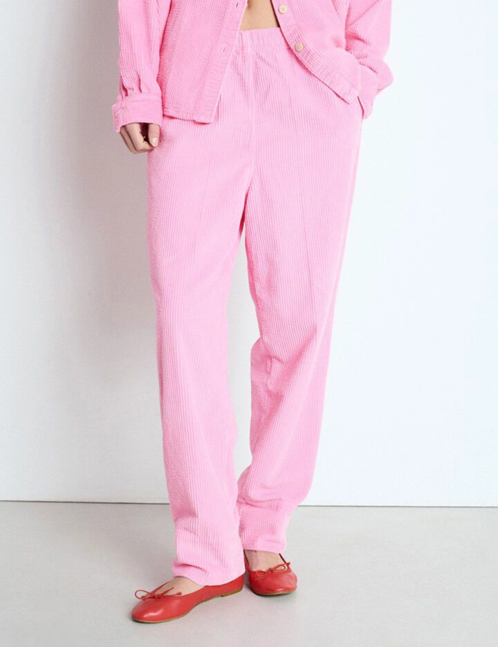 American Vintage Pantalon Carotte Femme Rose - 3