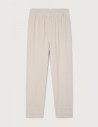 American Vintage Pantalon Carotte Femme Ecru