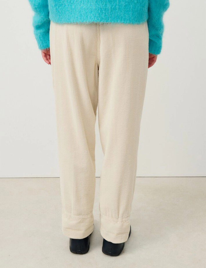 American Vintage Pantalon Carotte Femme Ecru - 4