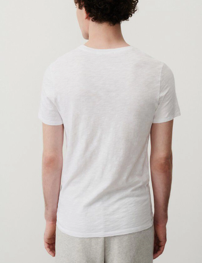 American Vintage T-Shirt Homme Manches Courtes Col Rond Blanc - 2