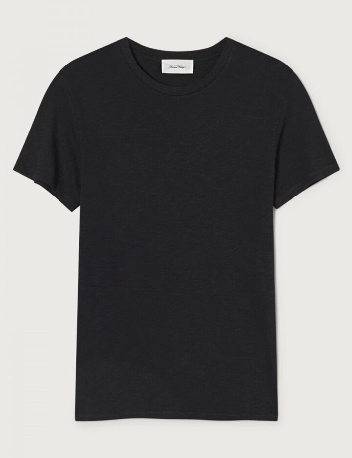 American Vintage T-Shirt Homme Manches Courtes Col Rond Noir