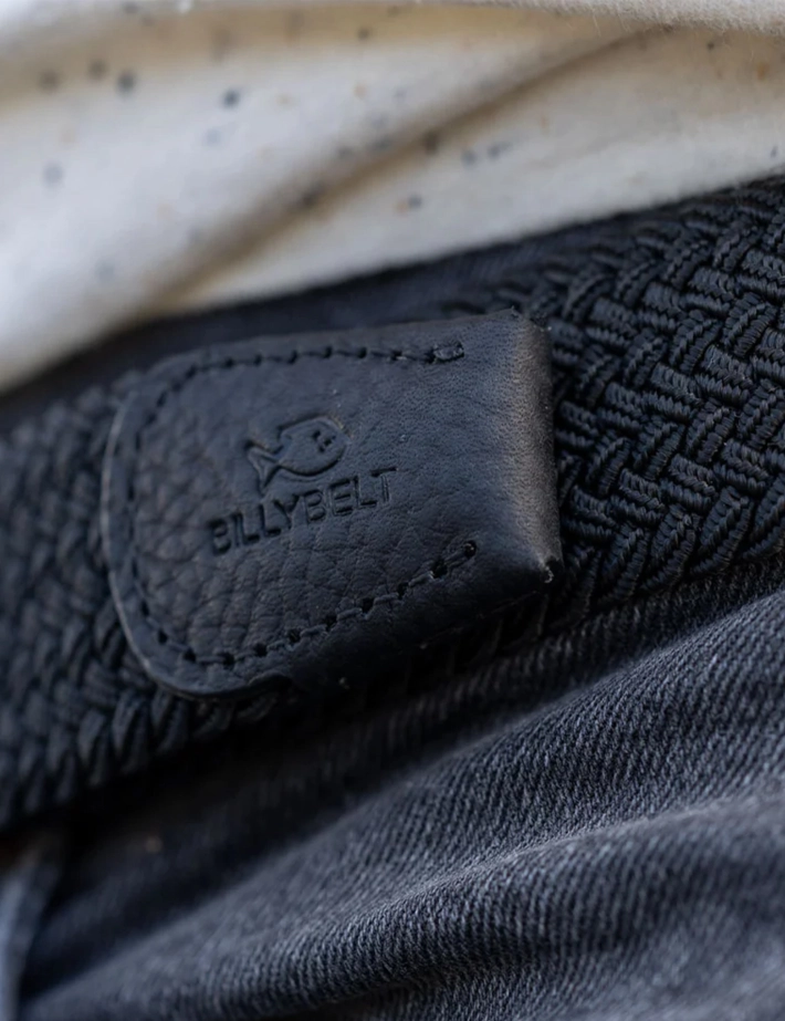 BILLYBELT Ceinture Tressée Elastique All Black - 3