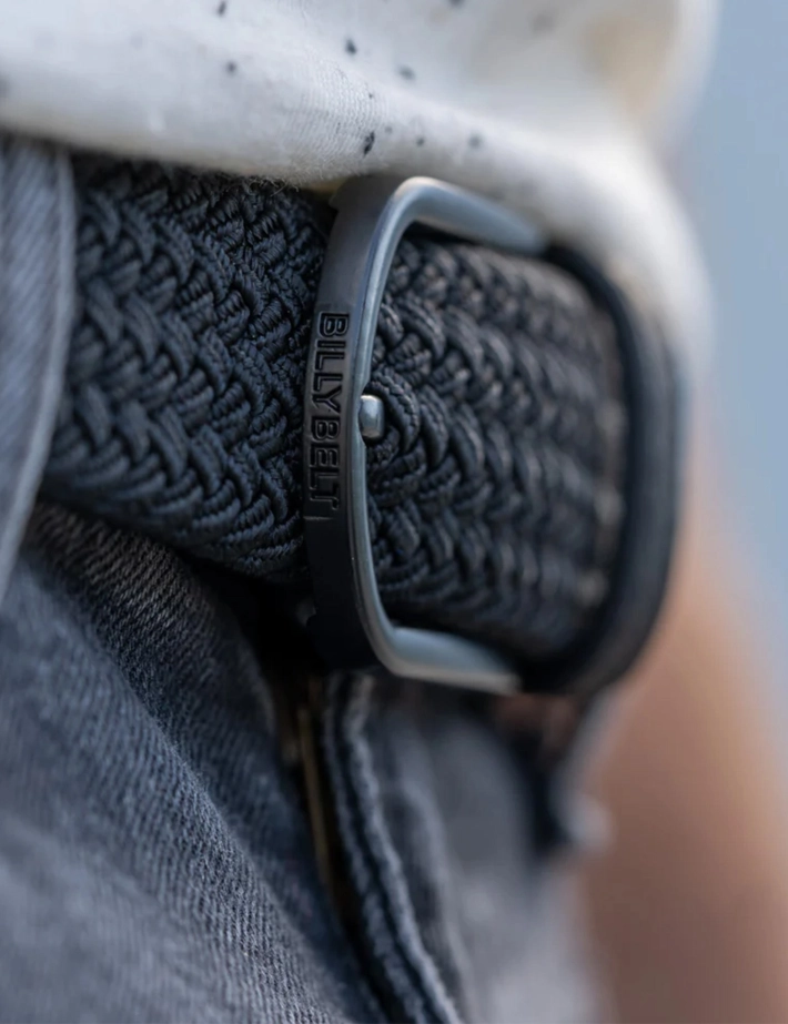 BILLYBELT Ceinture Tressée Elastique All Black - 4