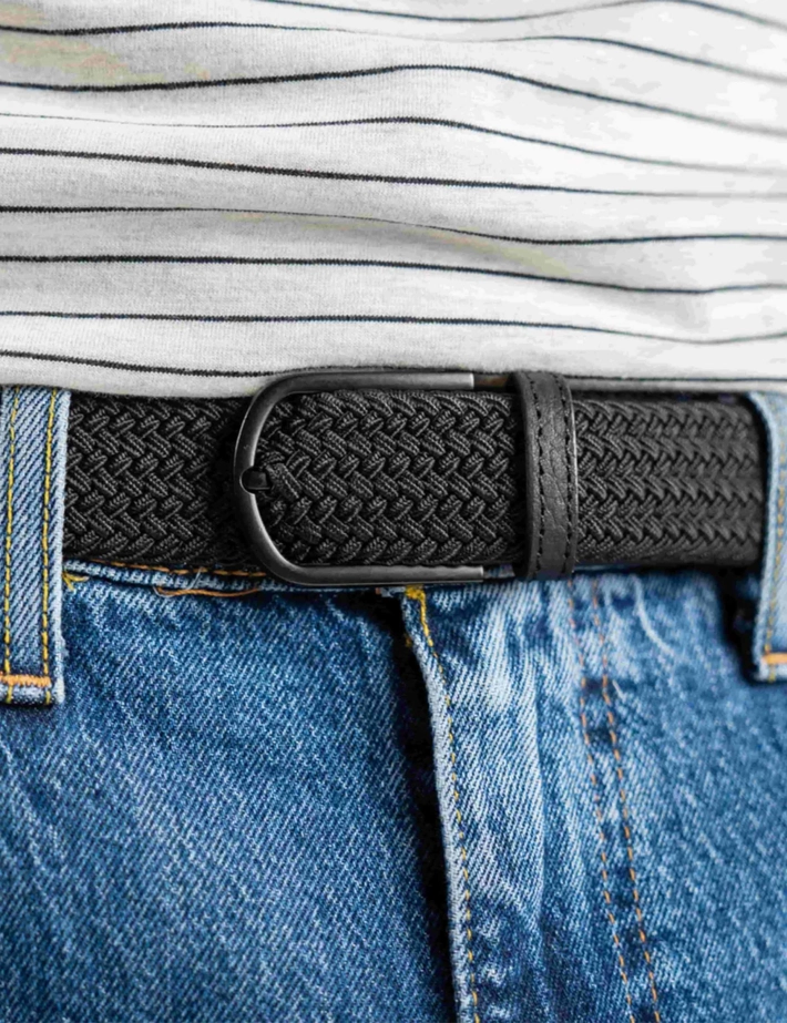 BILLYBELT Ceinture Tressée Elastique All Black - 2