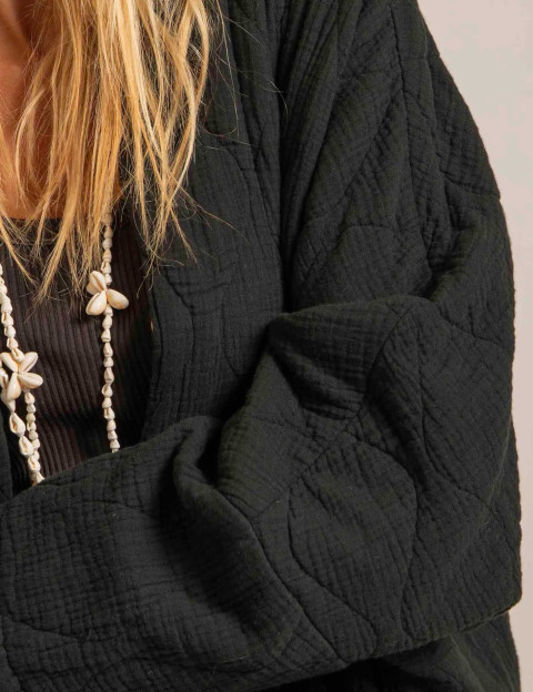 AOKYANOS Veste Kimono Femme Chicago Noir - 4