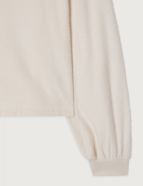 American Vintage Sweat Droit Femme Col Rond Bobypark Ecru - 2