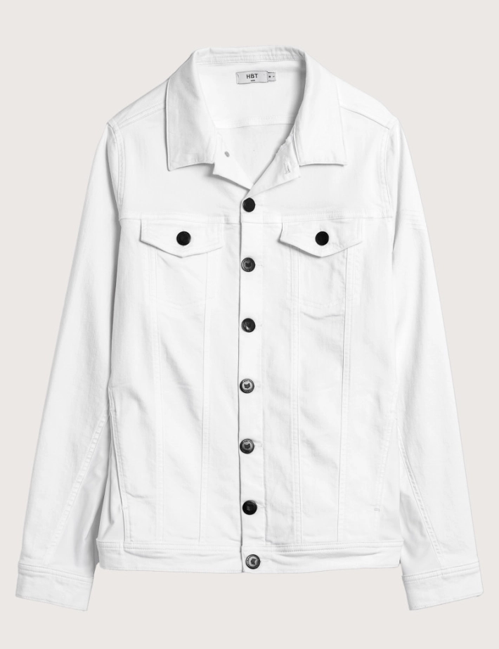 HBT DENIM Colors ENZO Blouson Blanc
