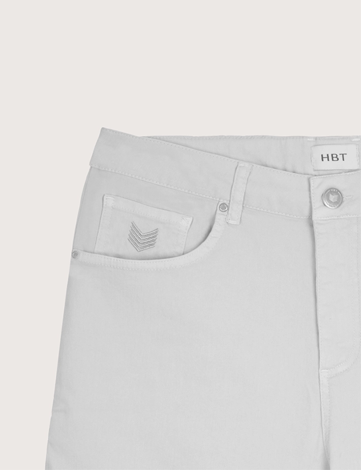 HBT DENIM Colors THEO SHORT Bermuda Blanc - 2