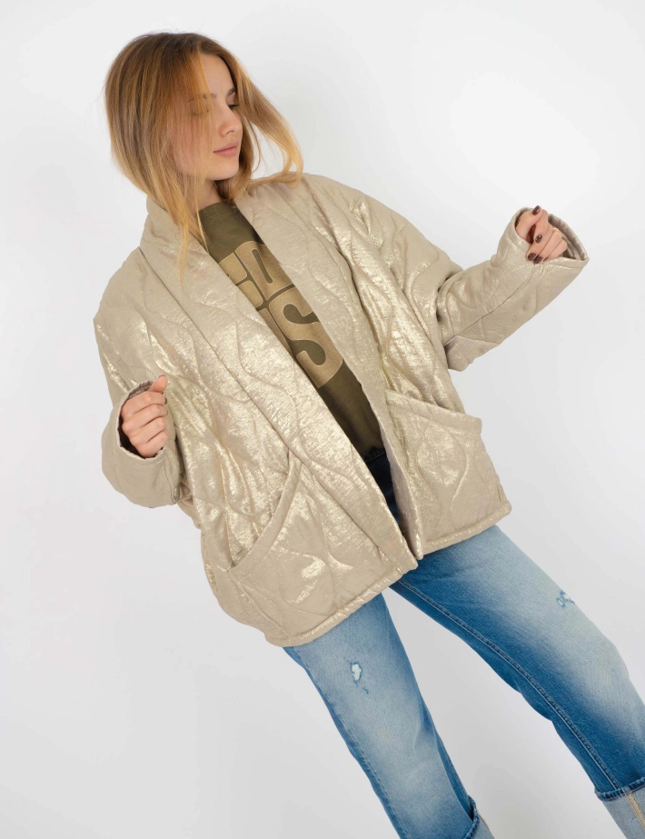 AOKYANOS Veste Kimono Femme Chicago Doré - 5