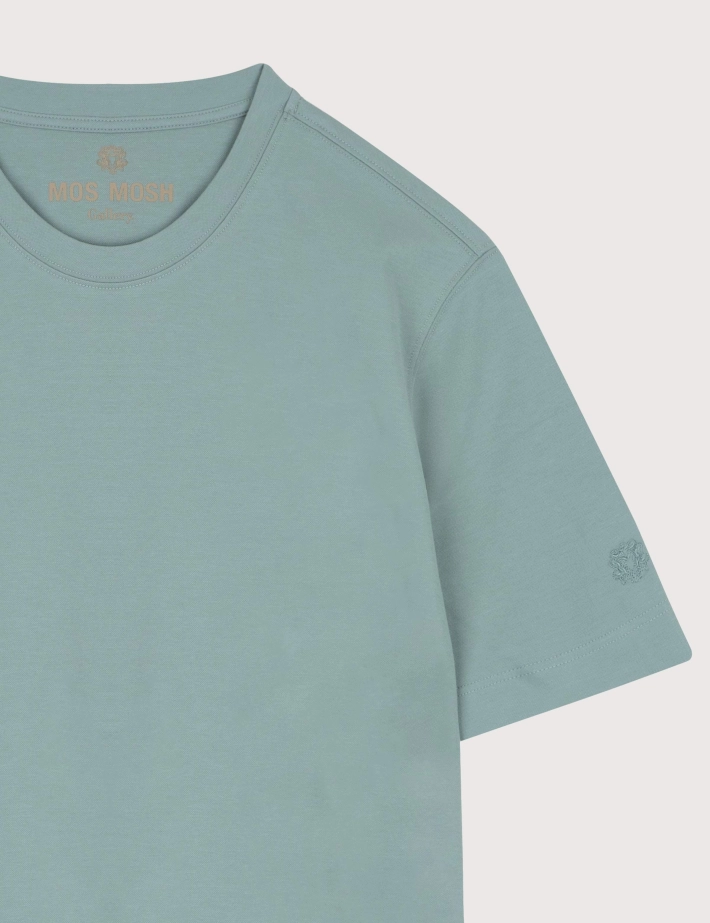 MOS MOSH T-Shirt Homme Manches Courtes Harvey Col Rond Vert - 2
