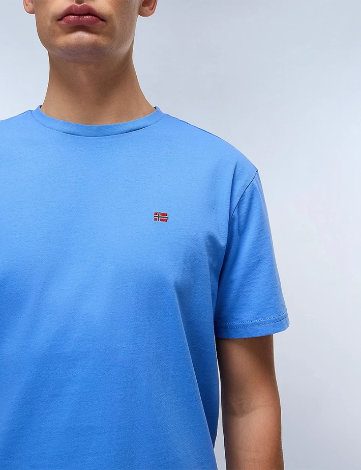 NAPAPIJRI T-shirt Homme Salis Logo Cœur Bleu - 4