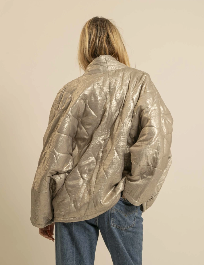 AOKYANOS Veste Kimono Femme Chicago Doré - 2