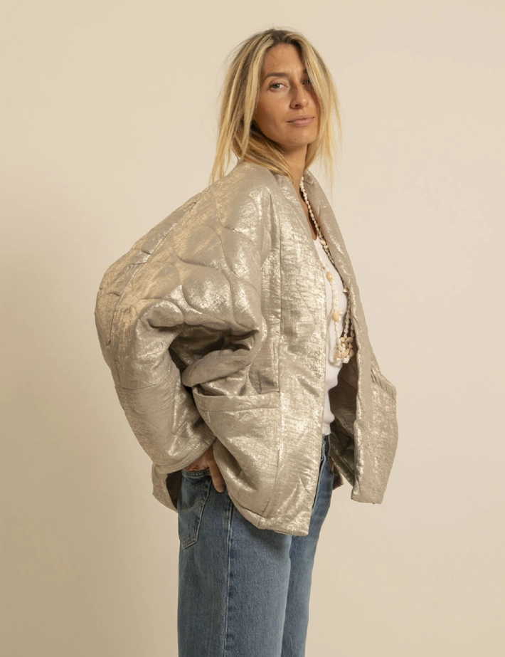 AOKYANOS Veste Kimono Femme Chicago Doré - 3