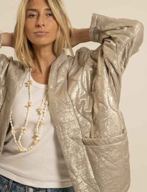AOKYANOS Veste Kimono Femme Chicago Doré - 4