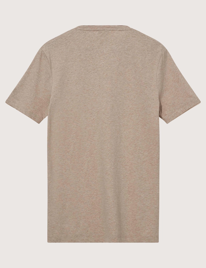 MOS MOSH T-Shirt en Lin Col Rond Homme Penn Beige - 2