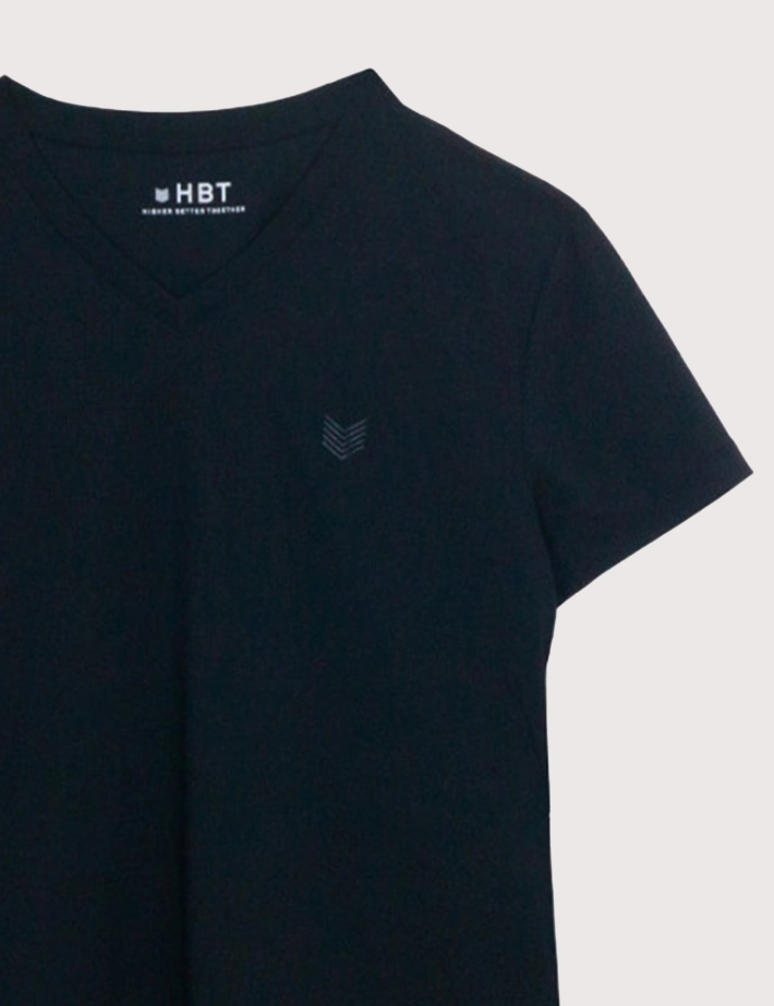 HBT 2ND SKIN | JORDAN Tshirt Col V Noir Homme - 2