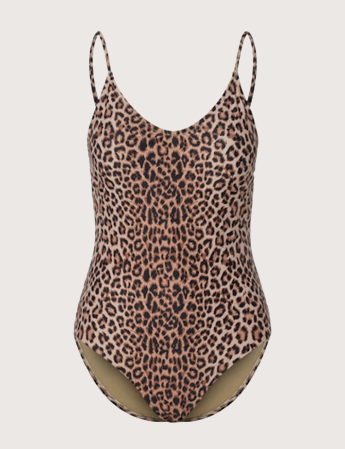 PIECES Maillot Une Pièce Baomi Noir Léopard