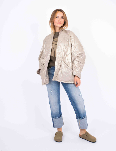 AOKYANOS Veste Kimono Femme Chicago Doré - 6